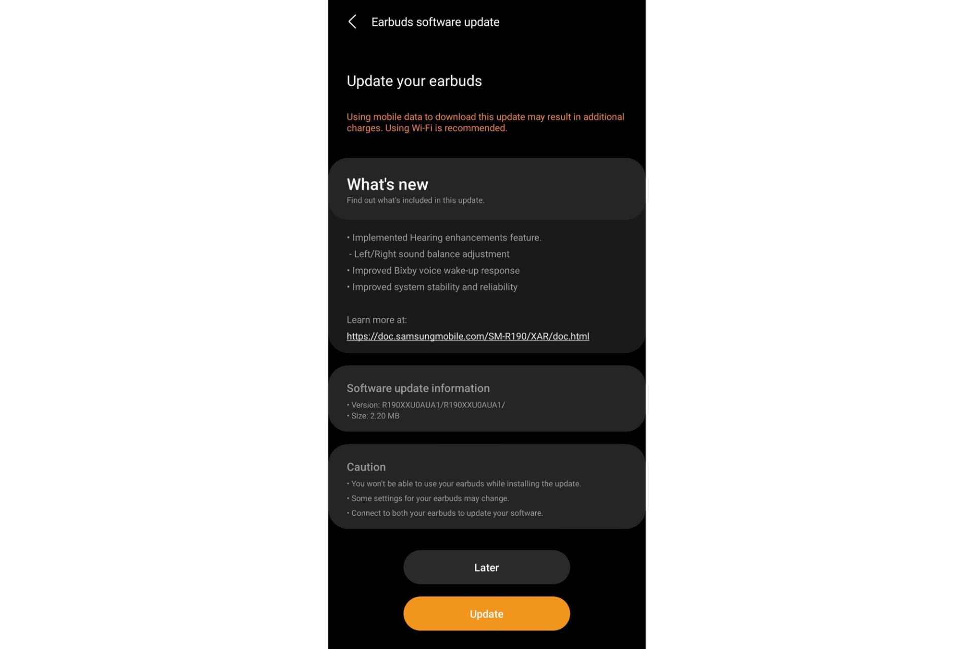 لیست تغییرات اولین آپدیت گلکسی بادز پرو / Galaxy Buds Pro