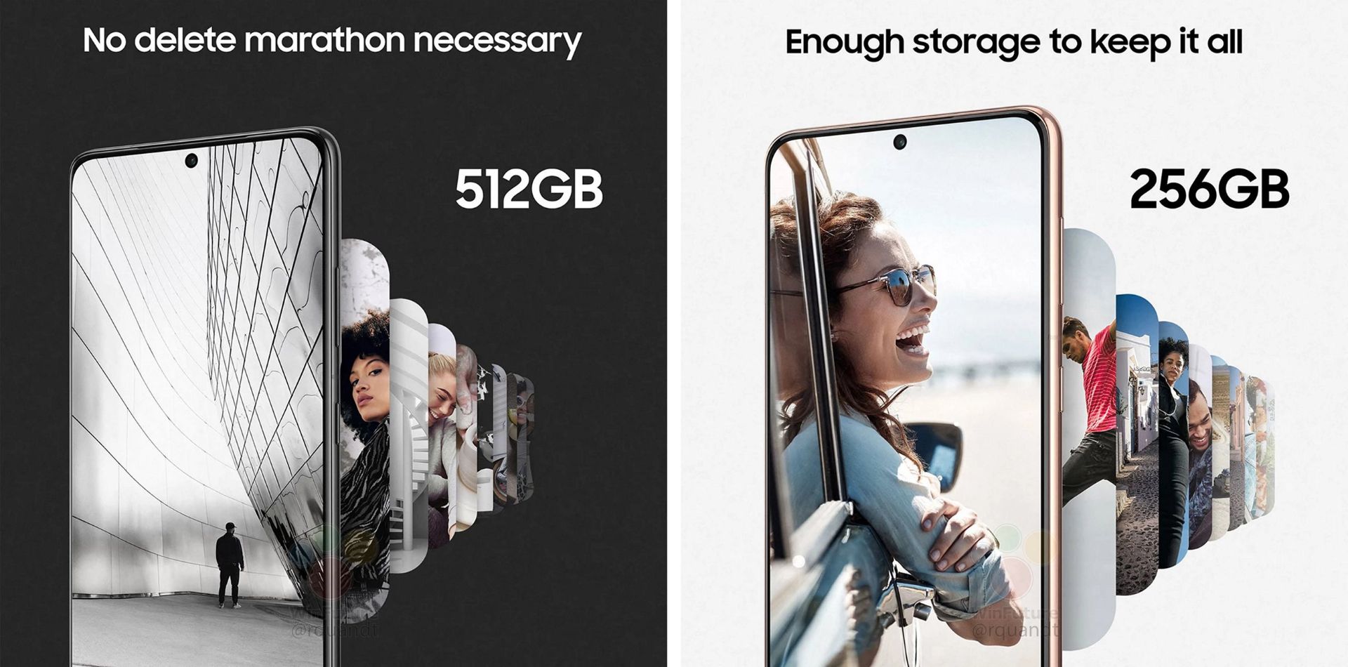 تصویر تبلیغاتی گلکسی اس 21 / Galaxy S21 ظرفیت گوشی