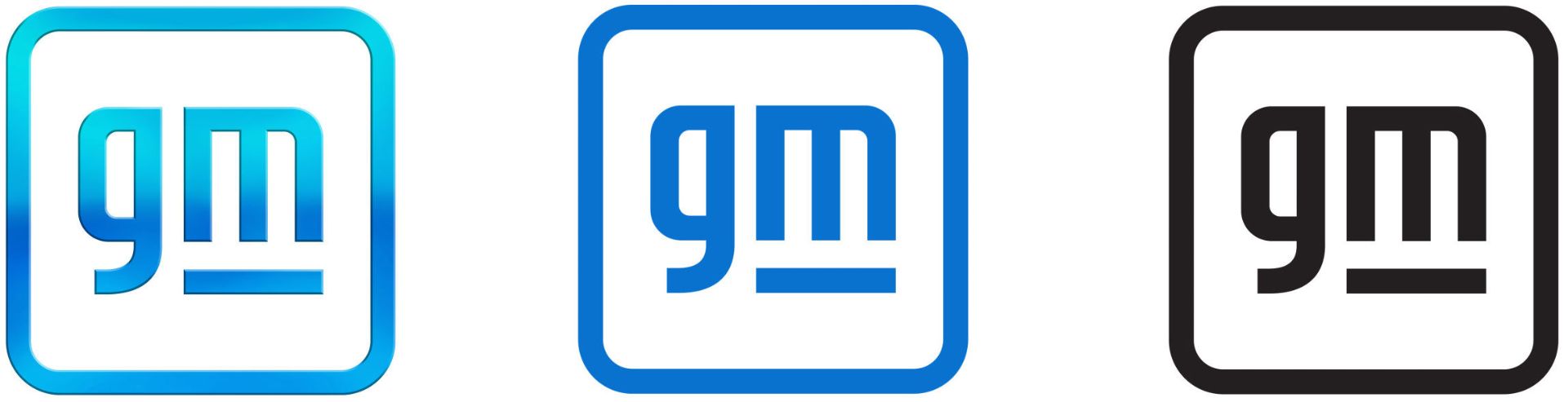 لوگو جدید جنرال موتورز / GM تمام نسخه ها رنگ آبی ساده و آبی گرادیانی و مشکی
