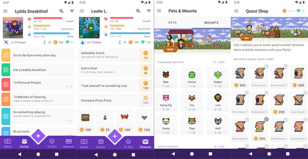 اپلیکیشن habitica