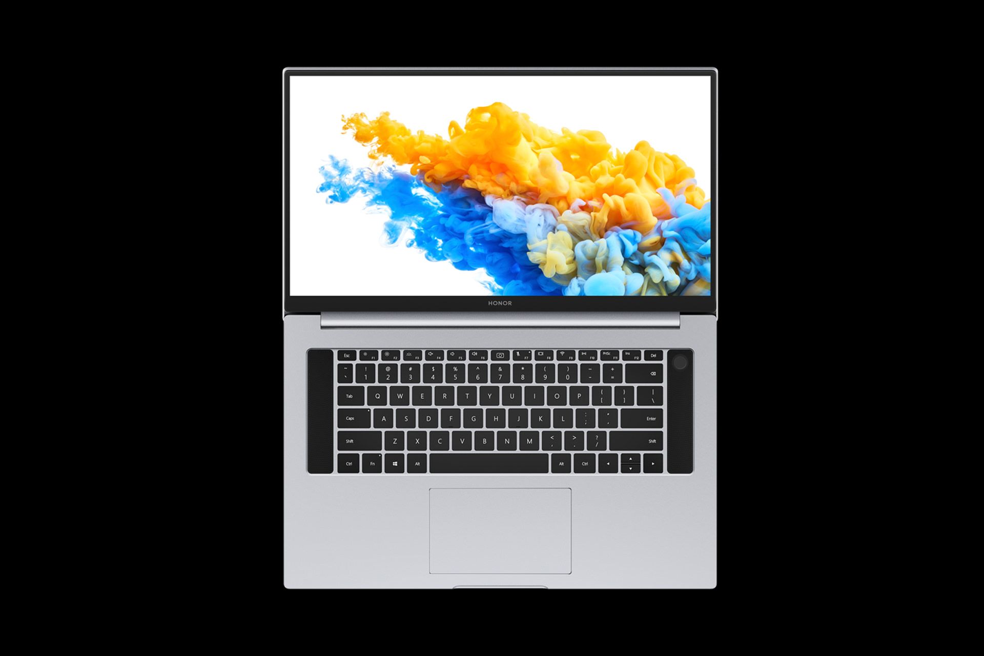 آنر مجیک بوک پرو 2021 درحالت بازشده از نمای بالا