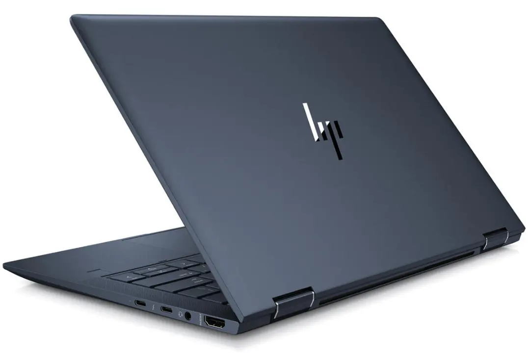 لپ تاپ اچ پی HP Elite Dragonfly G2 از نمای پشت رنگ آبی دراگون فلای
