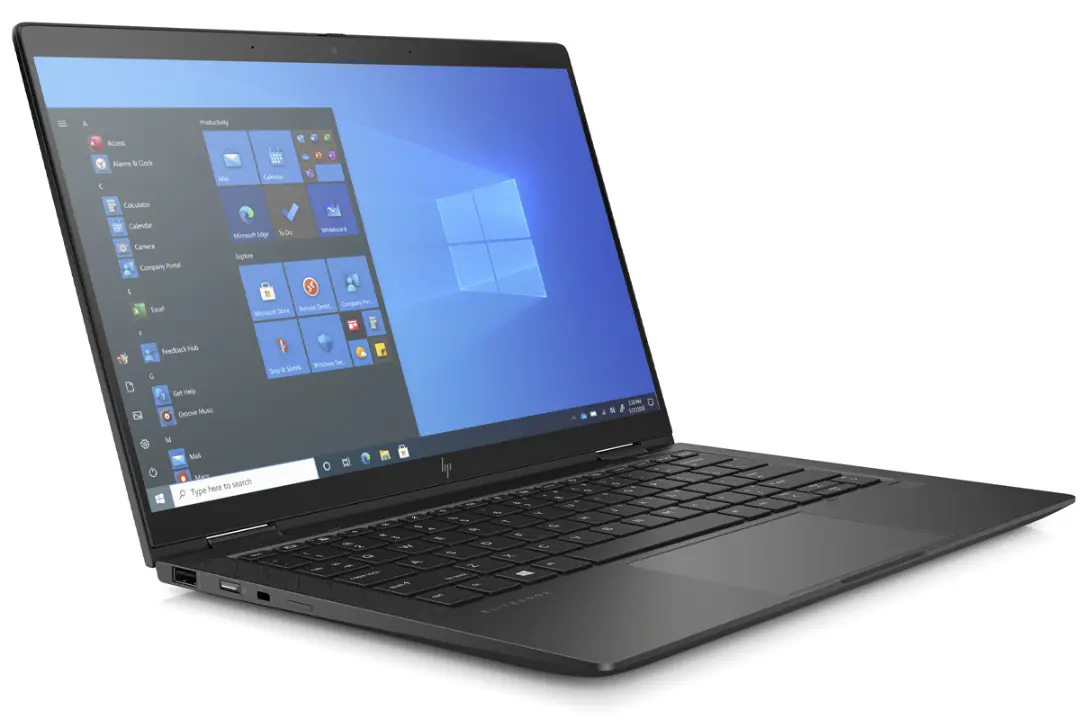 لپ تاپ HP Elite DragonFly Max از نمای سه رخ جلو رنگ مشکی