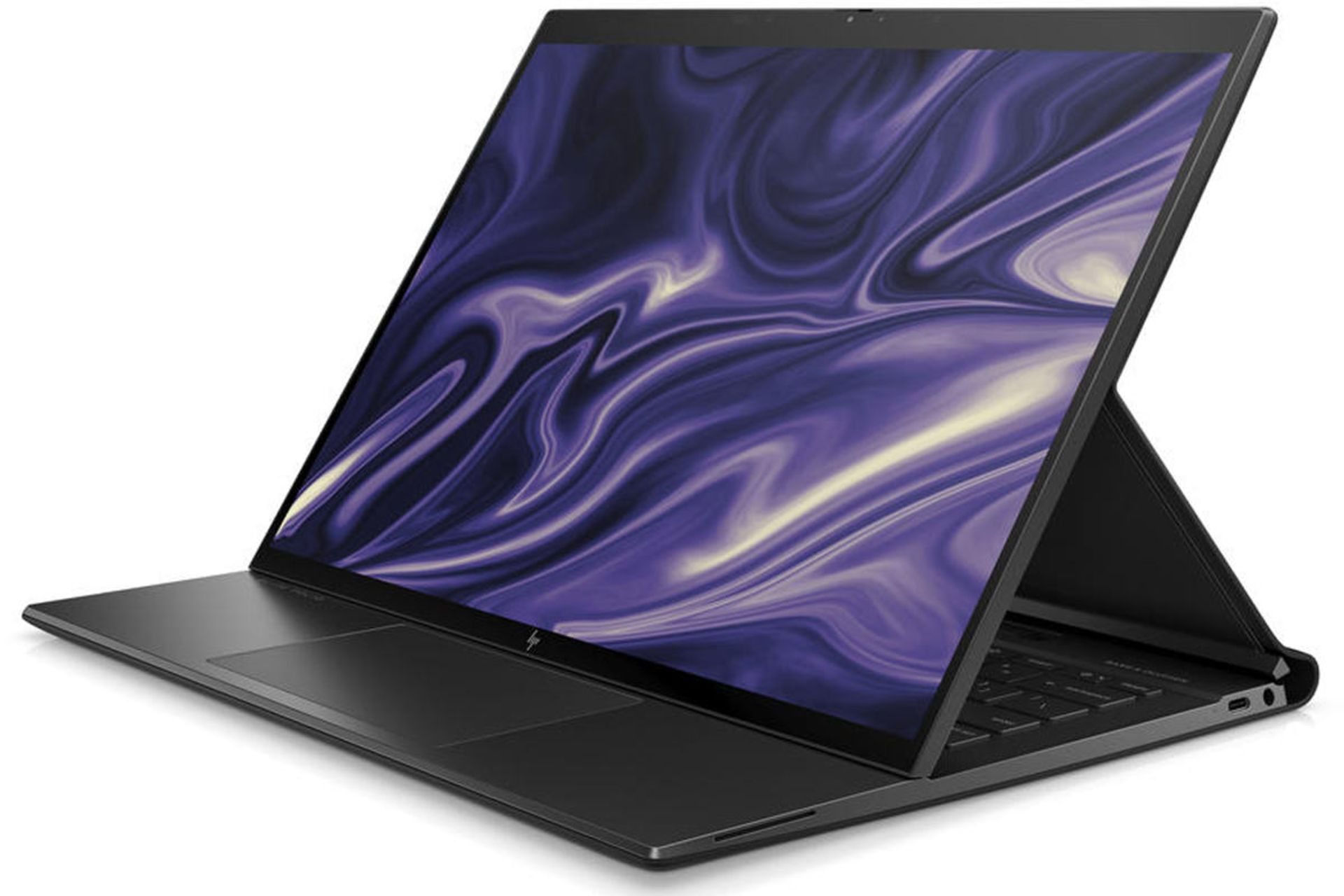 لپ تاپ اچ پی HP Elite Filio از نمای جلو در حالت نمایشگر لمسی