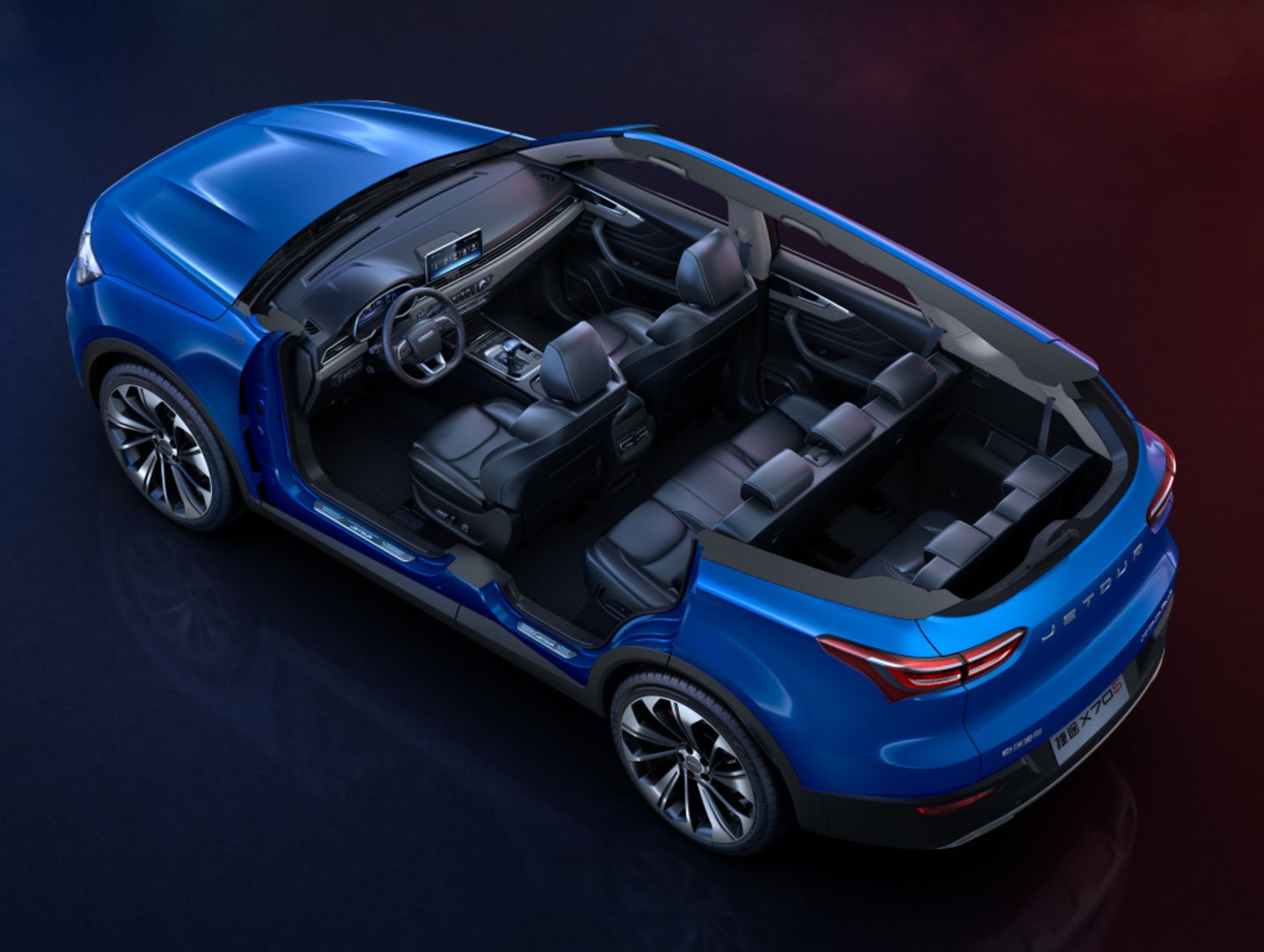 jetour x70  چری جتور ایکس70 بهمن خودرو نمای سه ردیف بالا