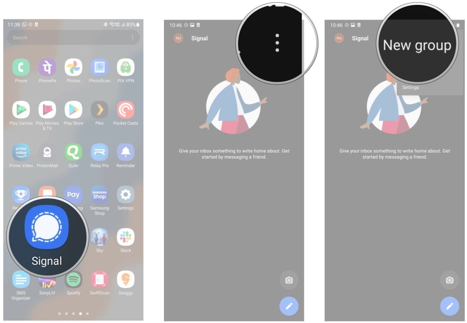 مهاجرت از واتساپ به سیگنال مرحله 1 تا 3