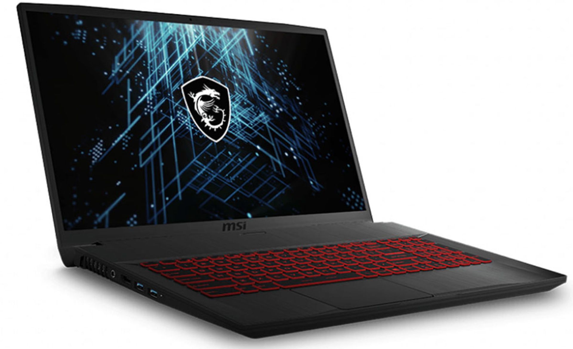 لپ تاپ گیمینگ MSI GF75 از نمای سه رخ جلو