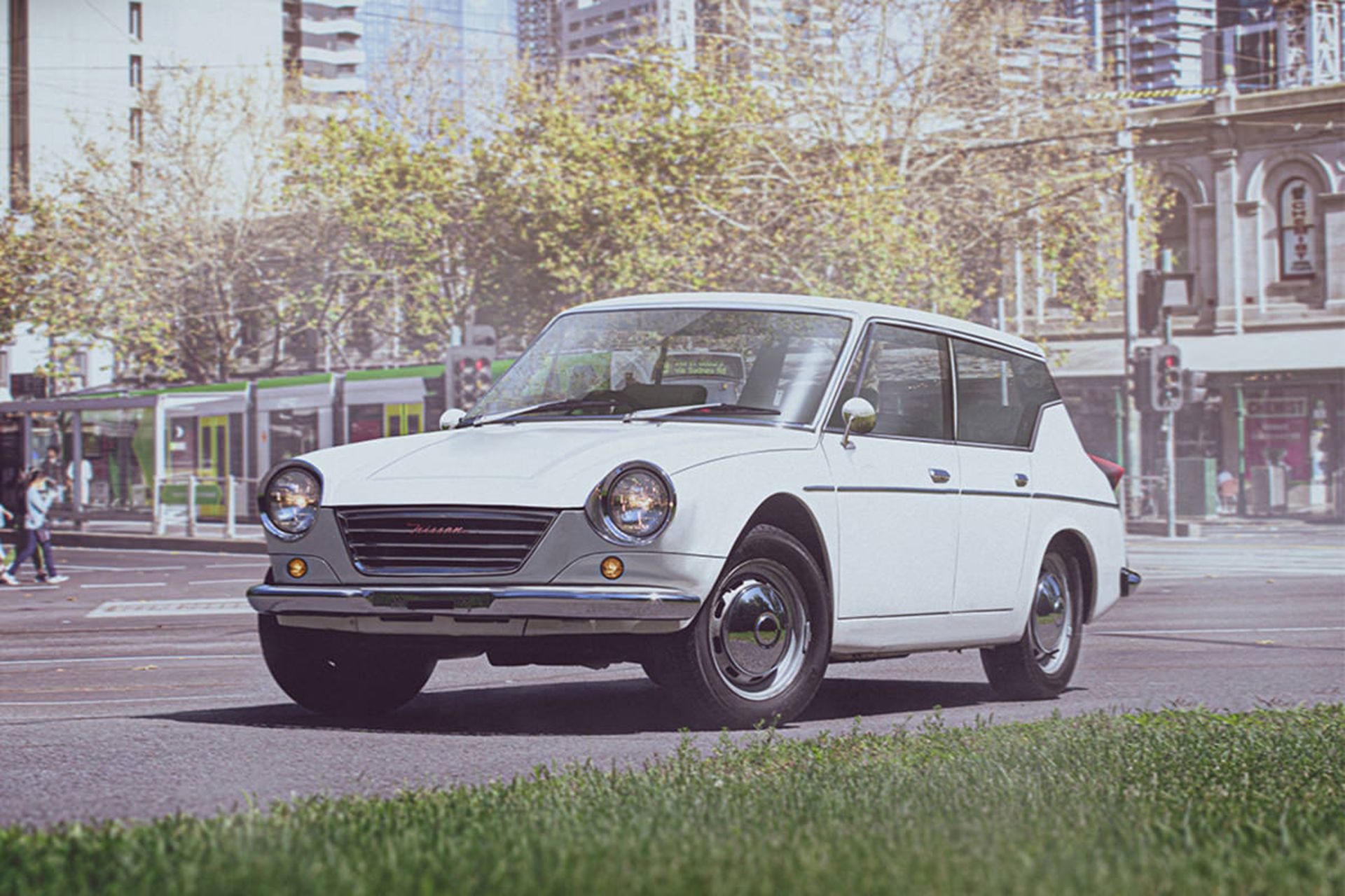 nissan leaf 1960s render / رندر نیسان لیف