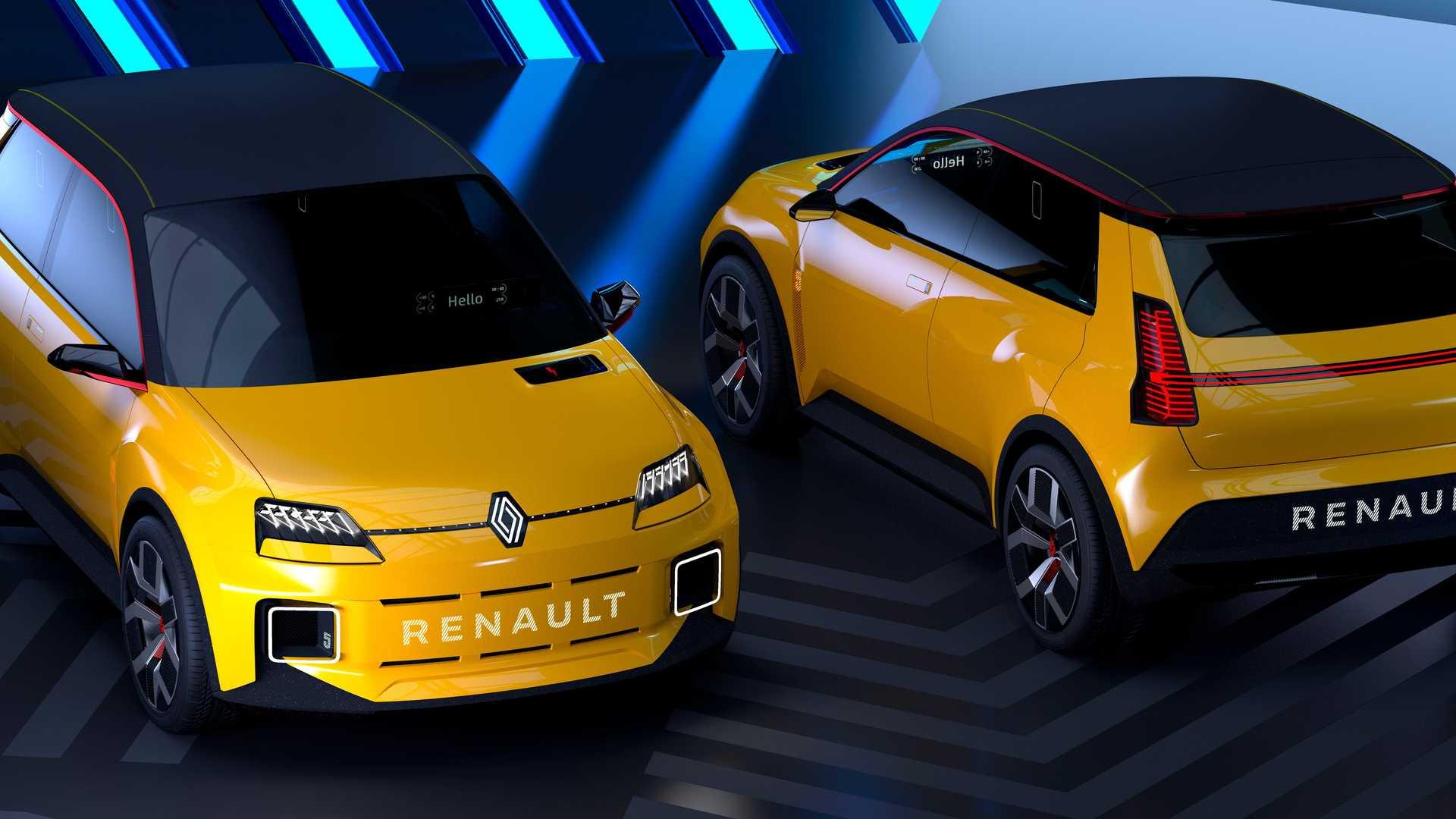 renault 5 EV رنو 5 برقی نمای پشت و جلو