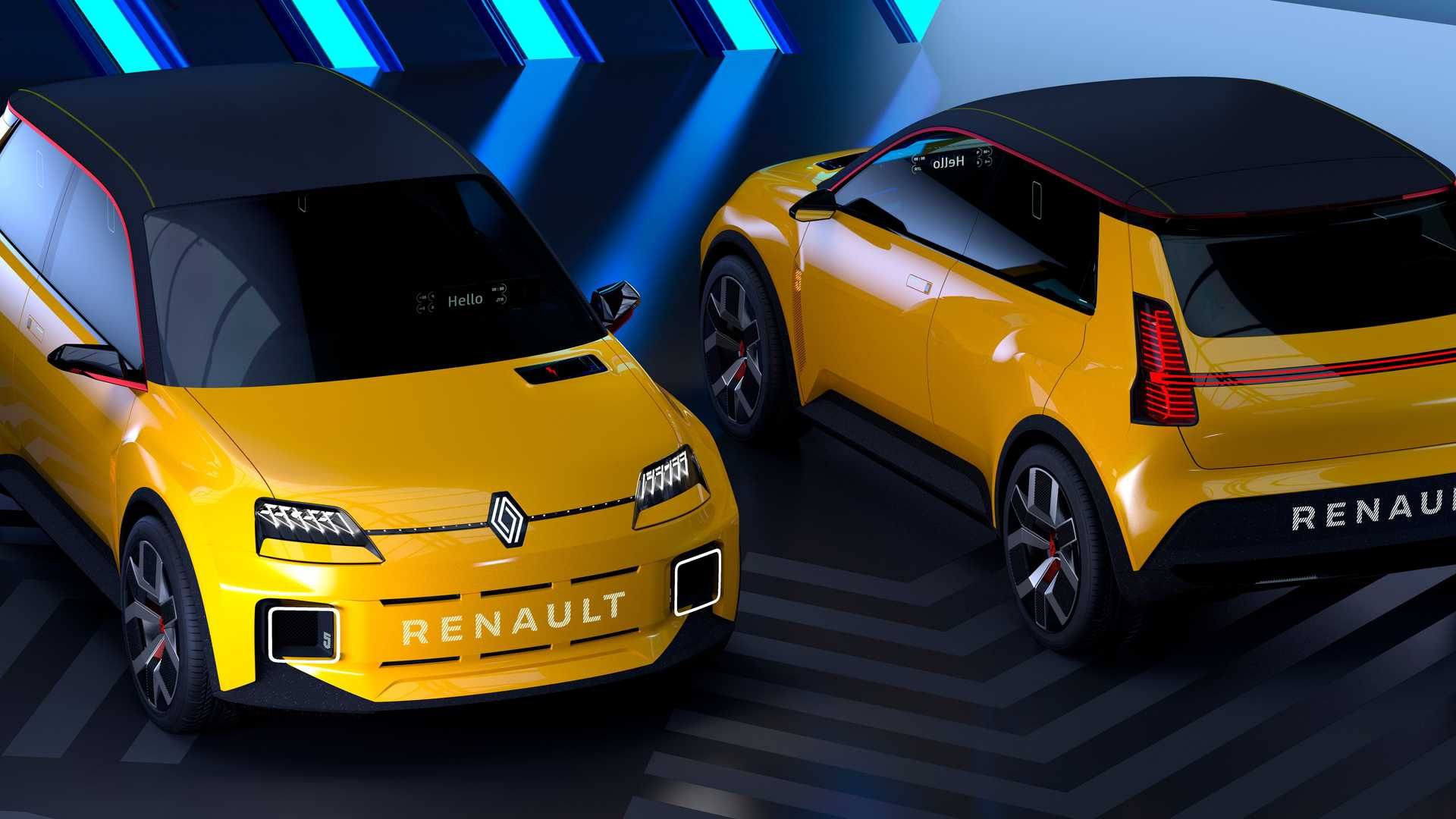 renault 5 EV رنو 5 برقی نمای پشت و جلو