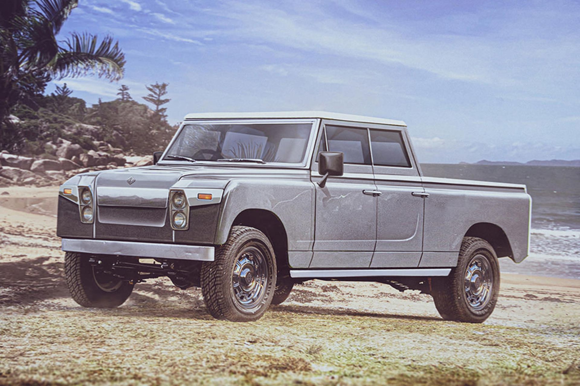 rivian r1t 1960s render / رندر ریوین
