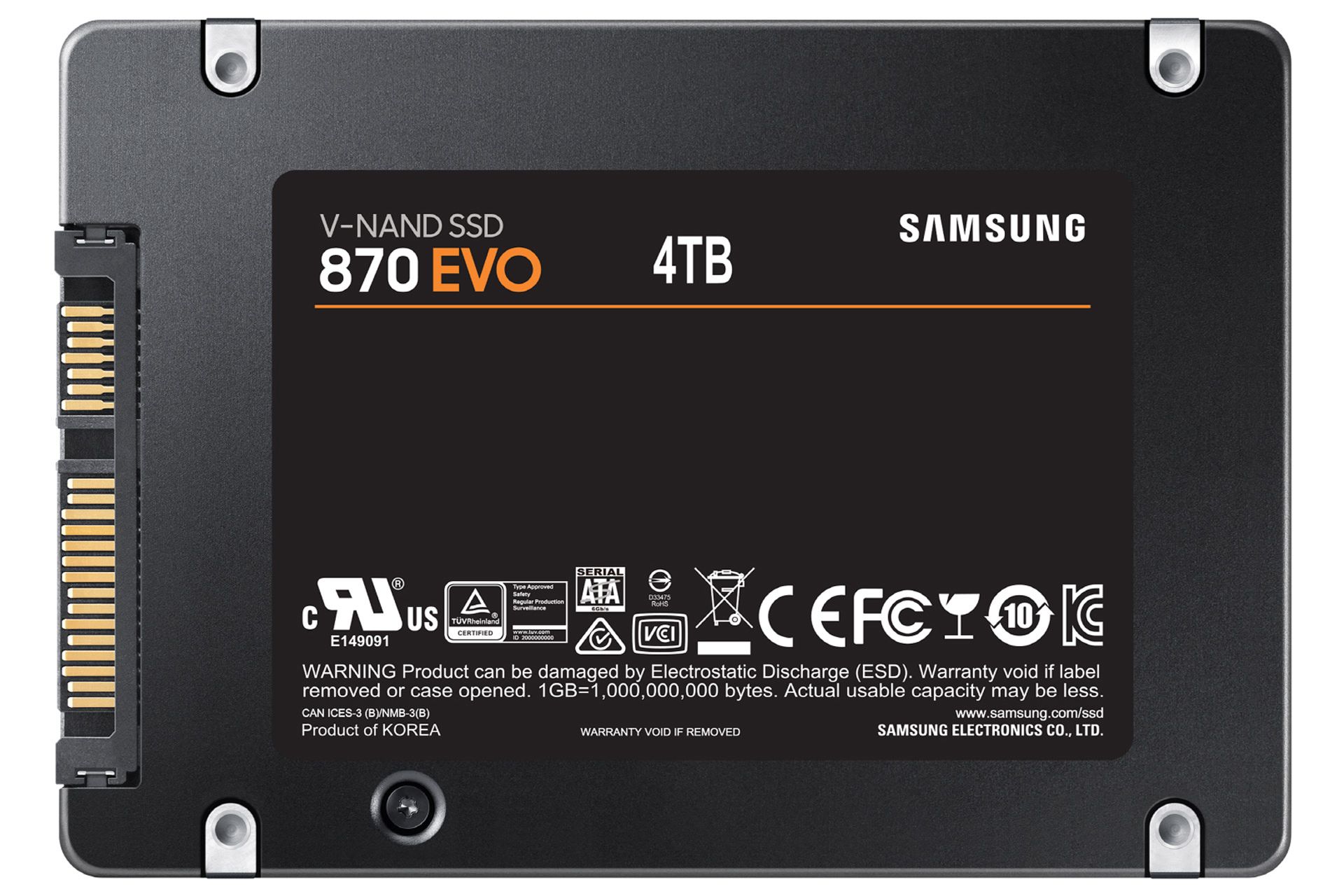 مرجع متخصصين ايران بخش پشتي SSD سامسونگ Samsung 870 EVO مدل 4 ترابايت
