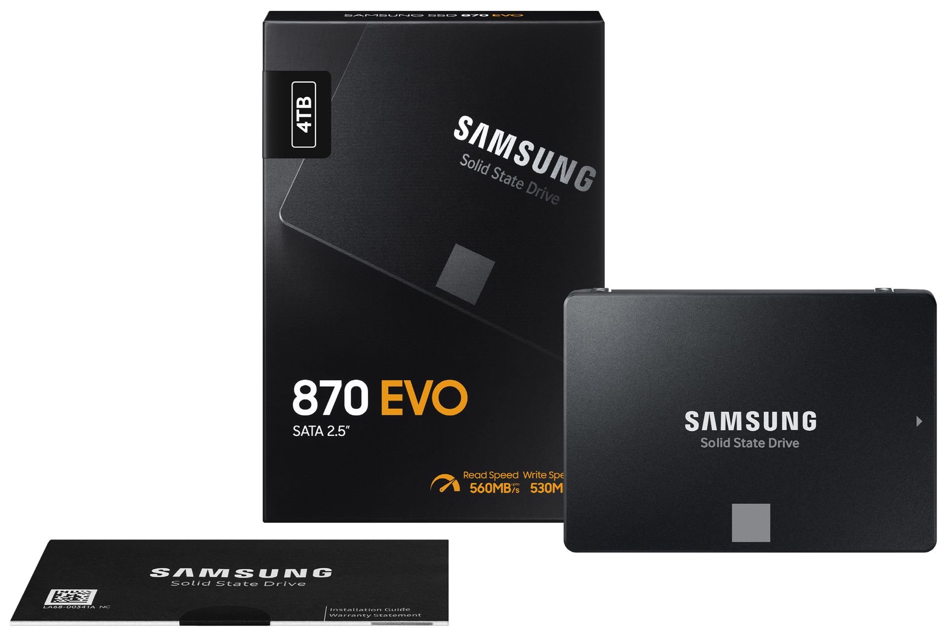 مرجع متخصصين ايران درايو SSD سامسونگ Samsung 870 EVO دركنار جعبه