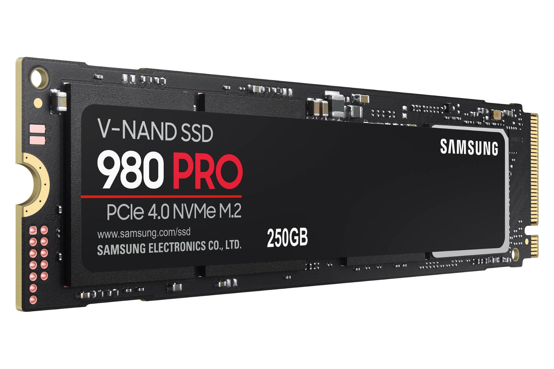 نمای چپ SSD سامسونگ 980 پرو NVMe M.2 ظرفیت 250 گیگابایت Samsung 980 Pro