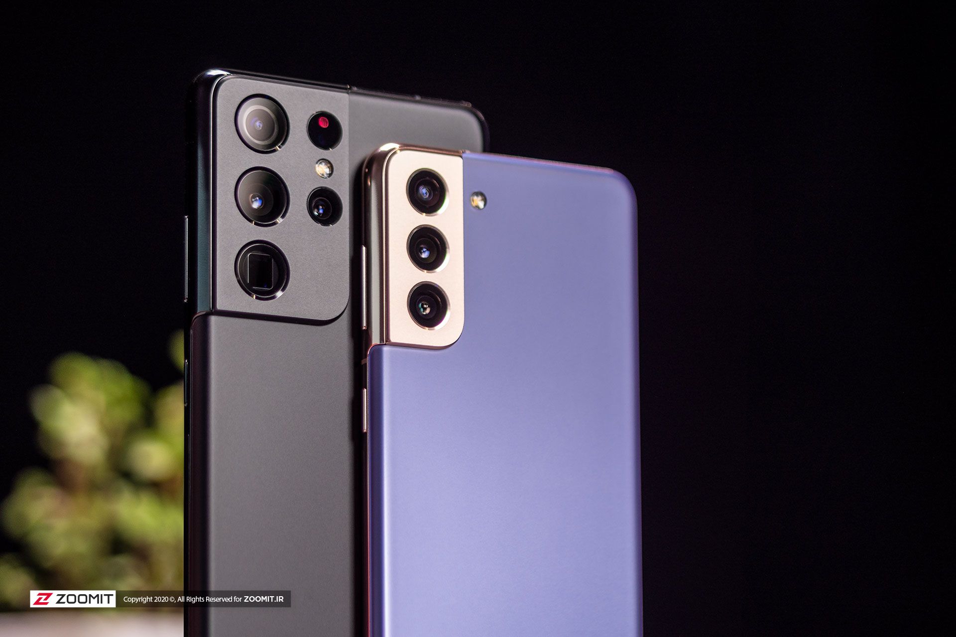 نمای دوربین گلکسی اس ۲۱ و گلکسی اس ۲۱ اولترا در کنار یکدیگر