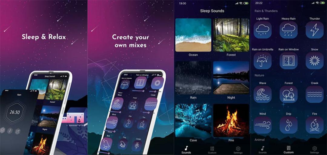 اپلیکیشن sleep sounds