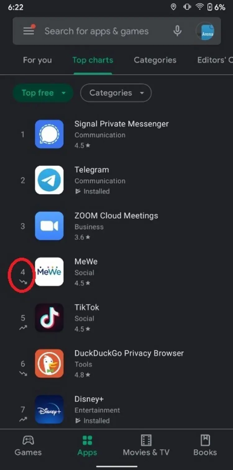 ترند اپلیکیشن‌ ها در گوگل پلی