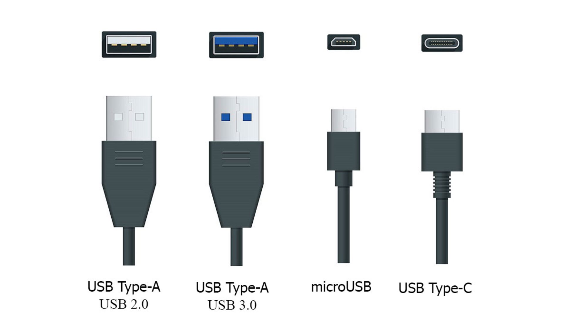 مرجع متخصصين ايران رابط هاي مختلف USB در كنار درگاه هاي مرتبط با هريك