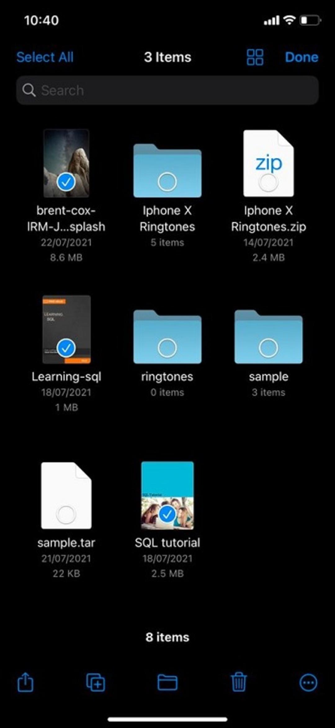 ساخت فایل زیپ با اپ Files
