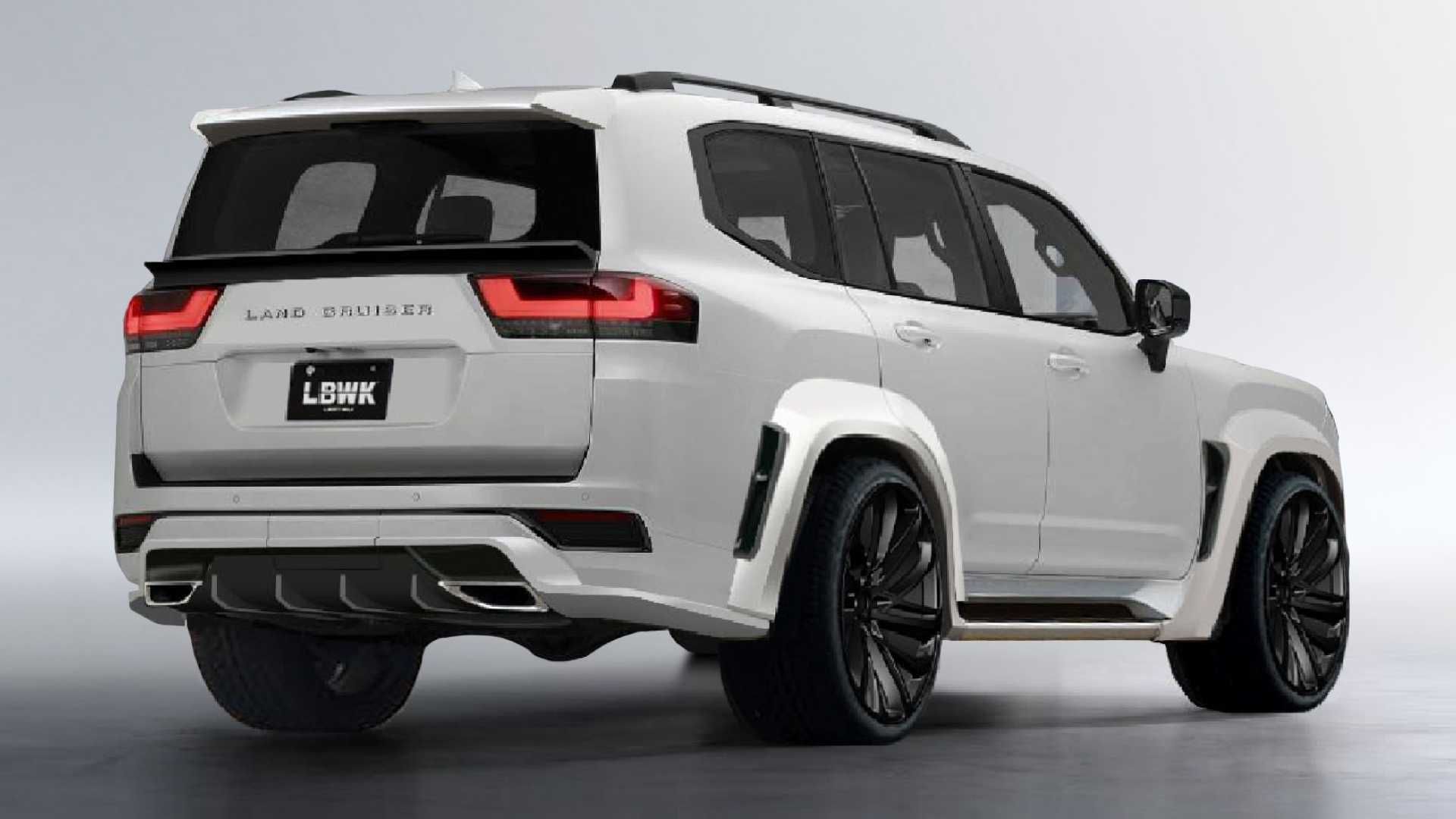 نمای عقب تویوتا لندکروزر مجهز به کیت بدنه لیبرتی واک / 2022 Toyota Land Cruiser