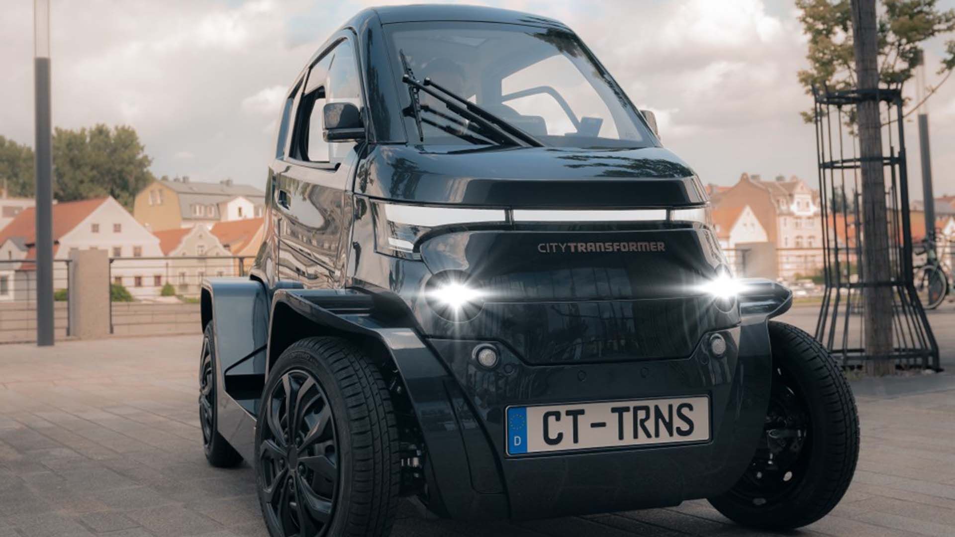 چراغ جلو خودروی الکتریکی کوچک سیتی ترانسفورمر / City Transformer microcar