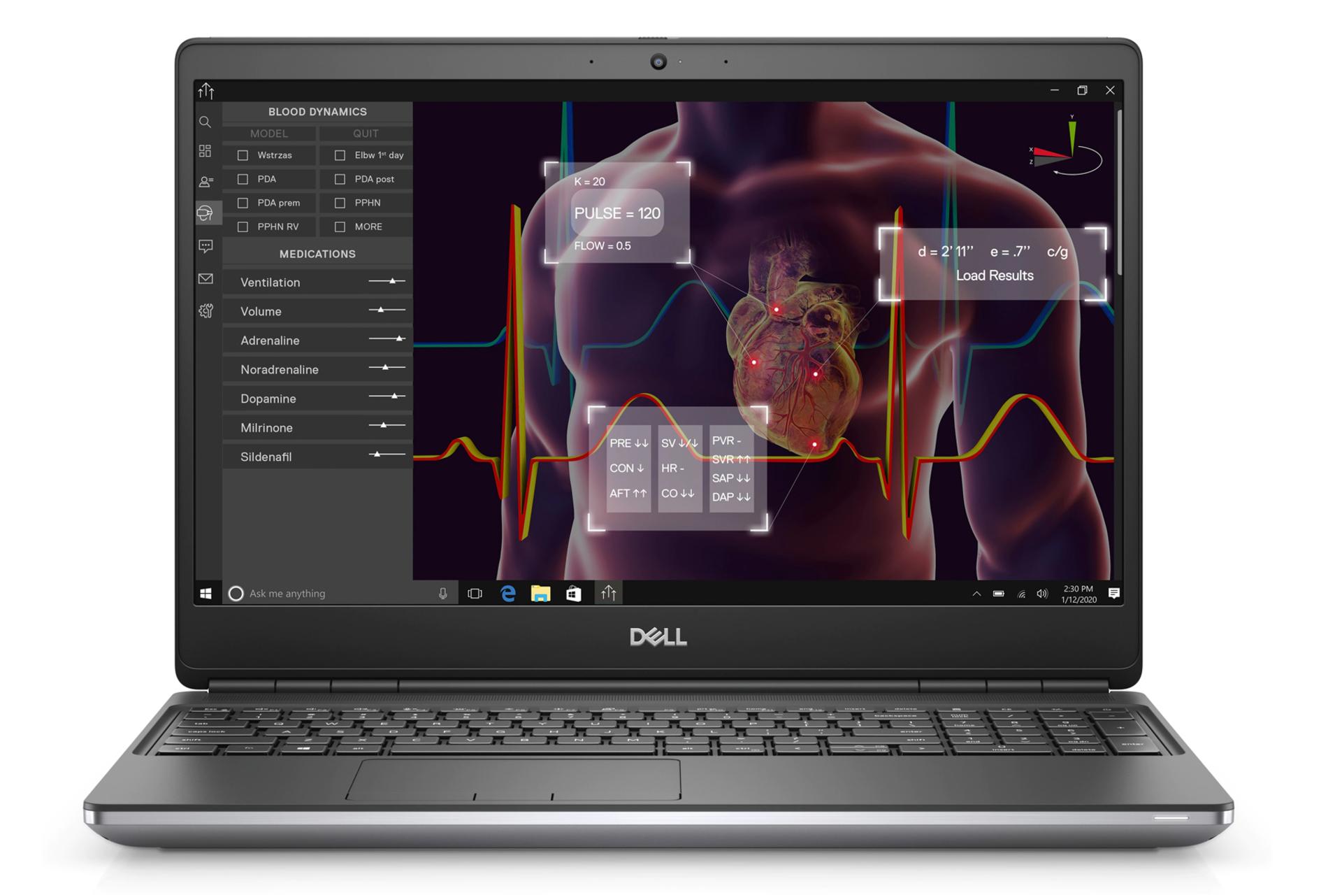نمای جلو لپ تاپ دل Dell Precision 7550