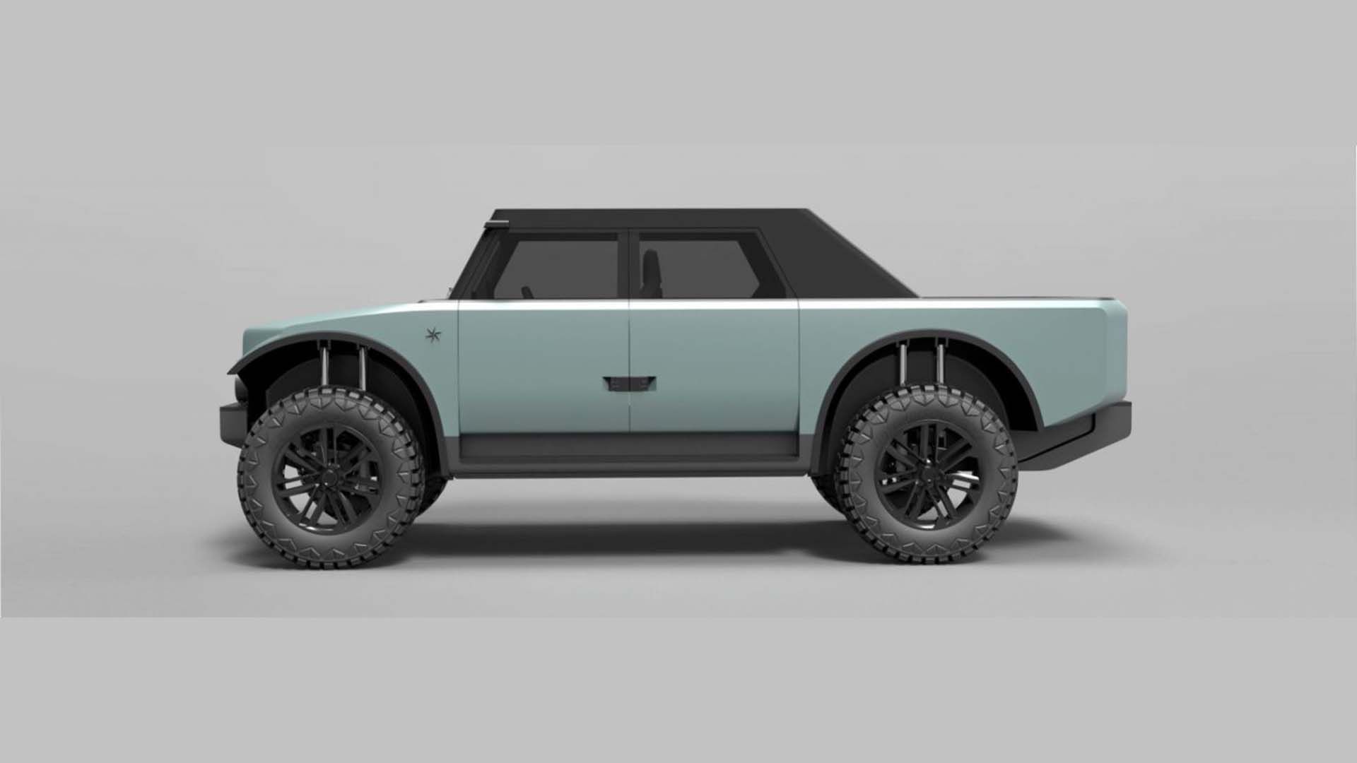 نمای جانبی خودروی برقی فرینگ پایونیر / Fering Pioneer electric car