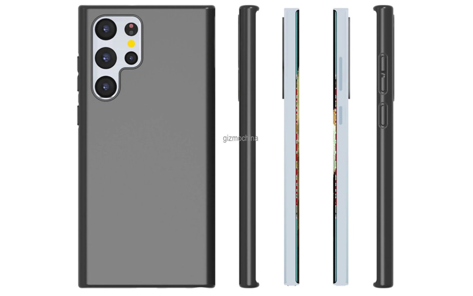 رندر قاب گلکسی اس ۲۲ اولترا سامسونگ در رنگ‌های مختلف
