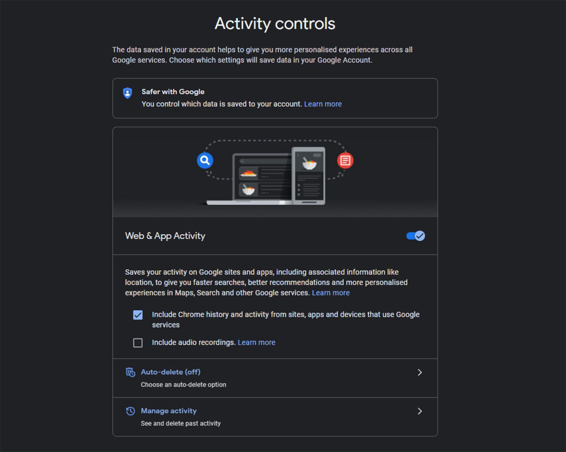 صفحه activity control