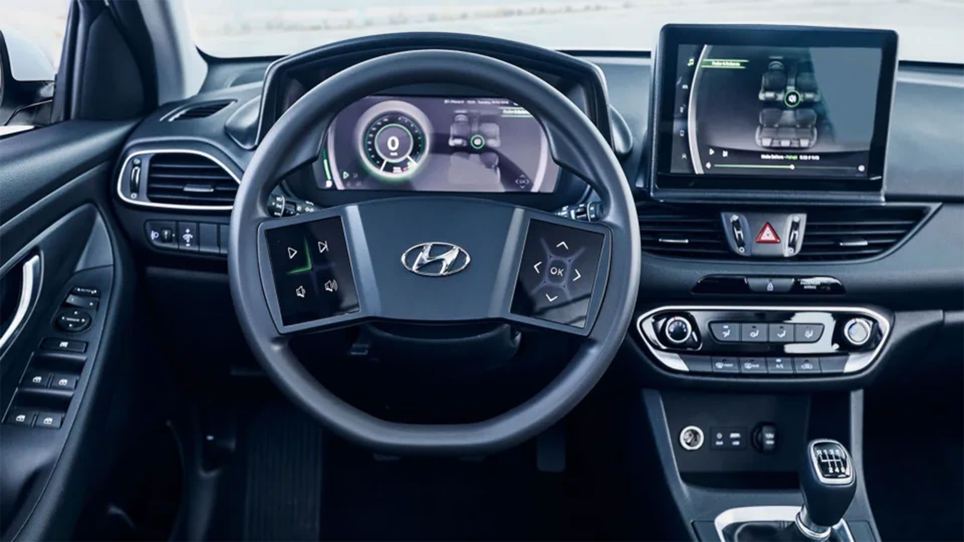 غربیلک مجهز به نمایشگر وسط فرمان هیوندای / Hyundai Steering Display