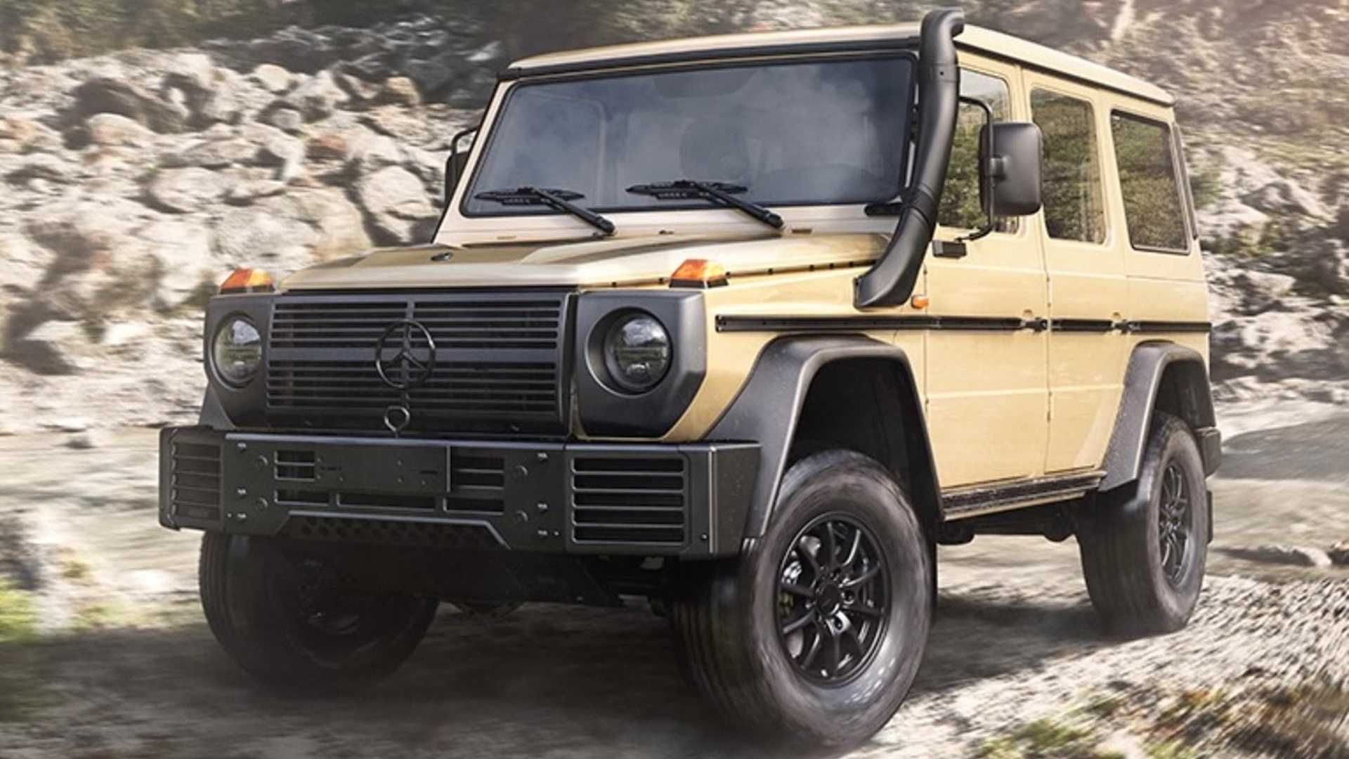 نمای جلو نسخه نظامی مرسدس بنز کلاس جی / Mercedes Benz G-Class