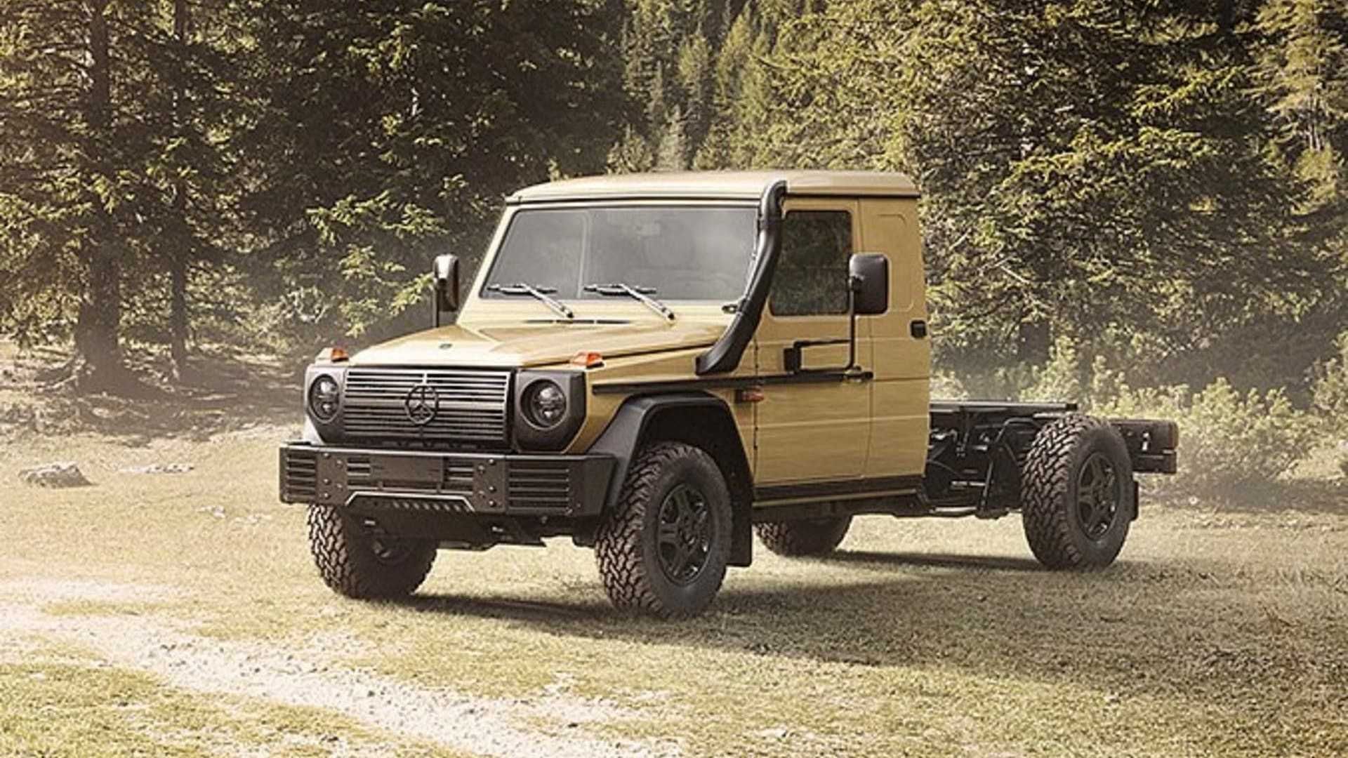 نسخه نظامی مرسدس بنز کلاس جی / Mercedes Benz G-Class با منظره درخت