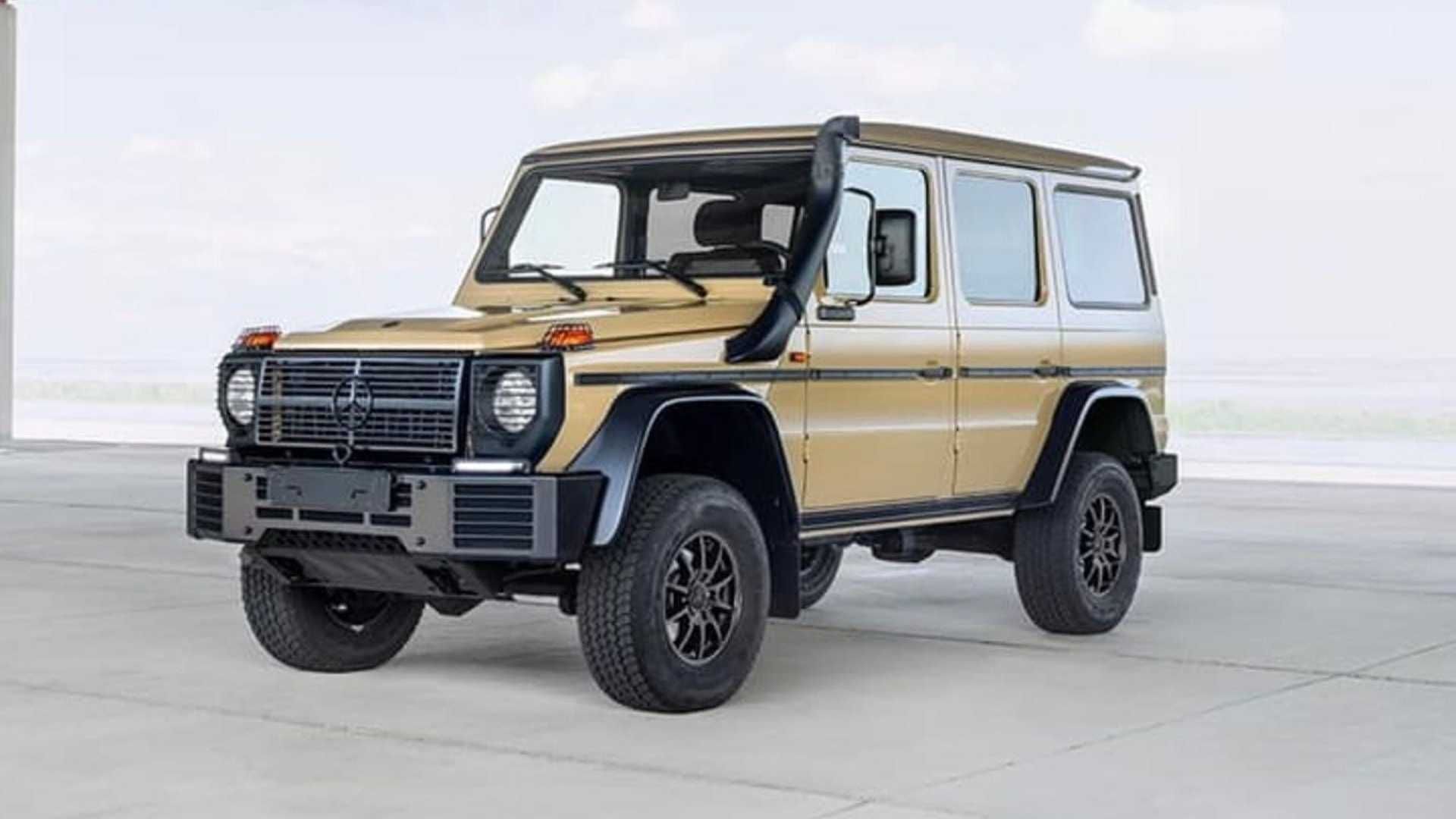 نمای سه چهارم نسخه نظامی مرسدس بنز کلاس جی / Mercedes Benz G-Class