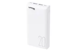پاور بانک یونیوو Univo UN20 20000mAh با ظرفیت 20000 میلی‌آمپر ساعت سفید
