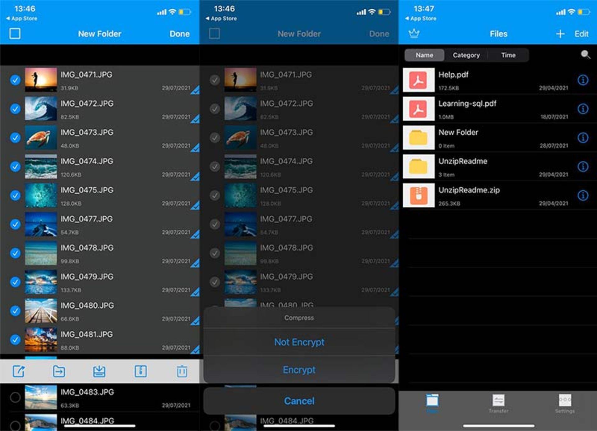 فشرده‌سازی فایل با Unzip