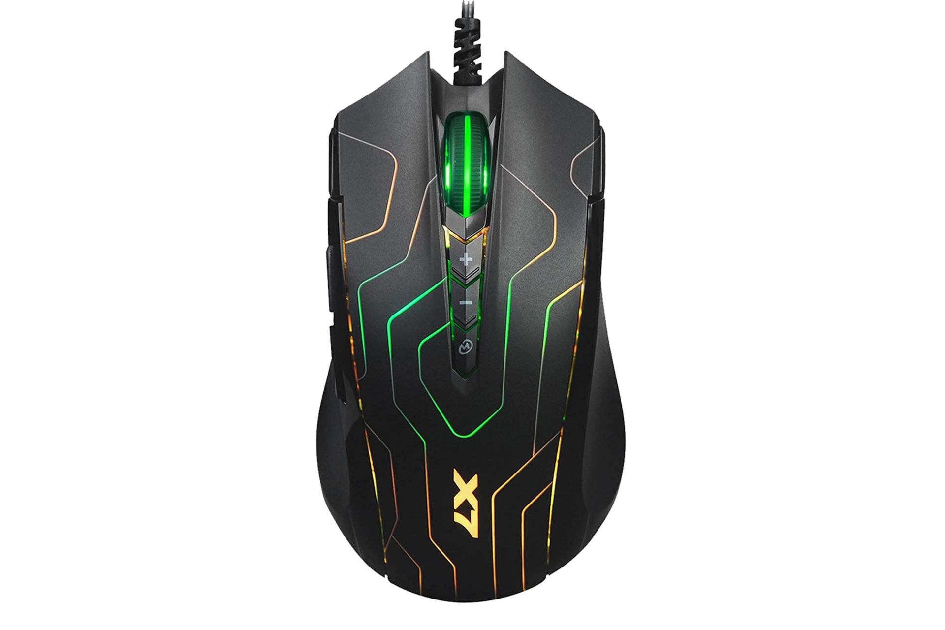 نمای جلو ماوس ایفورتک X7 Oscar Neon X89