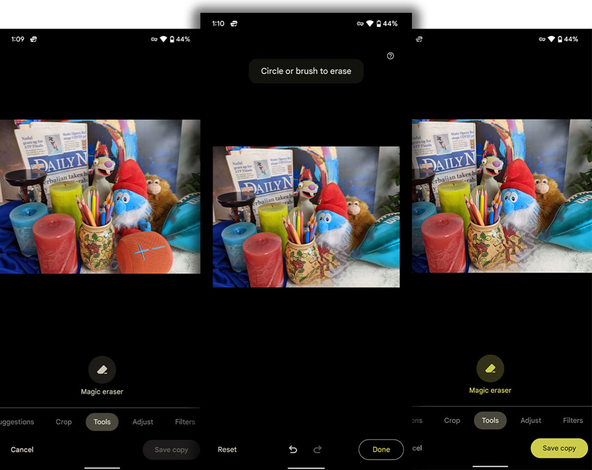 قابلیت magic eraser در اندروید ۱۲