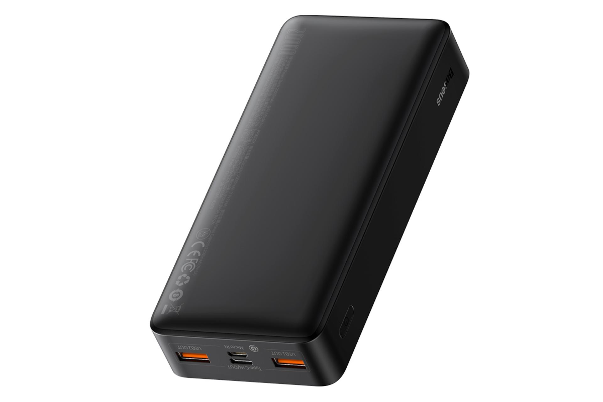 نمای پشت و درگاه پاور بانک باسئوس PPDML-M01 Bipow Digital Display