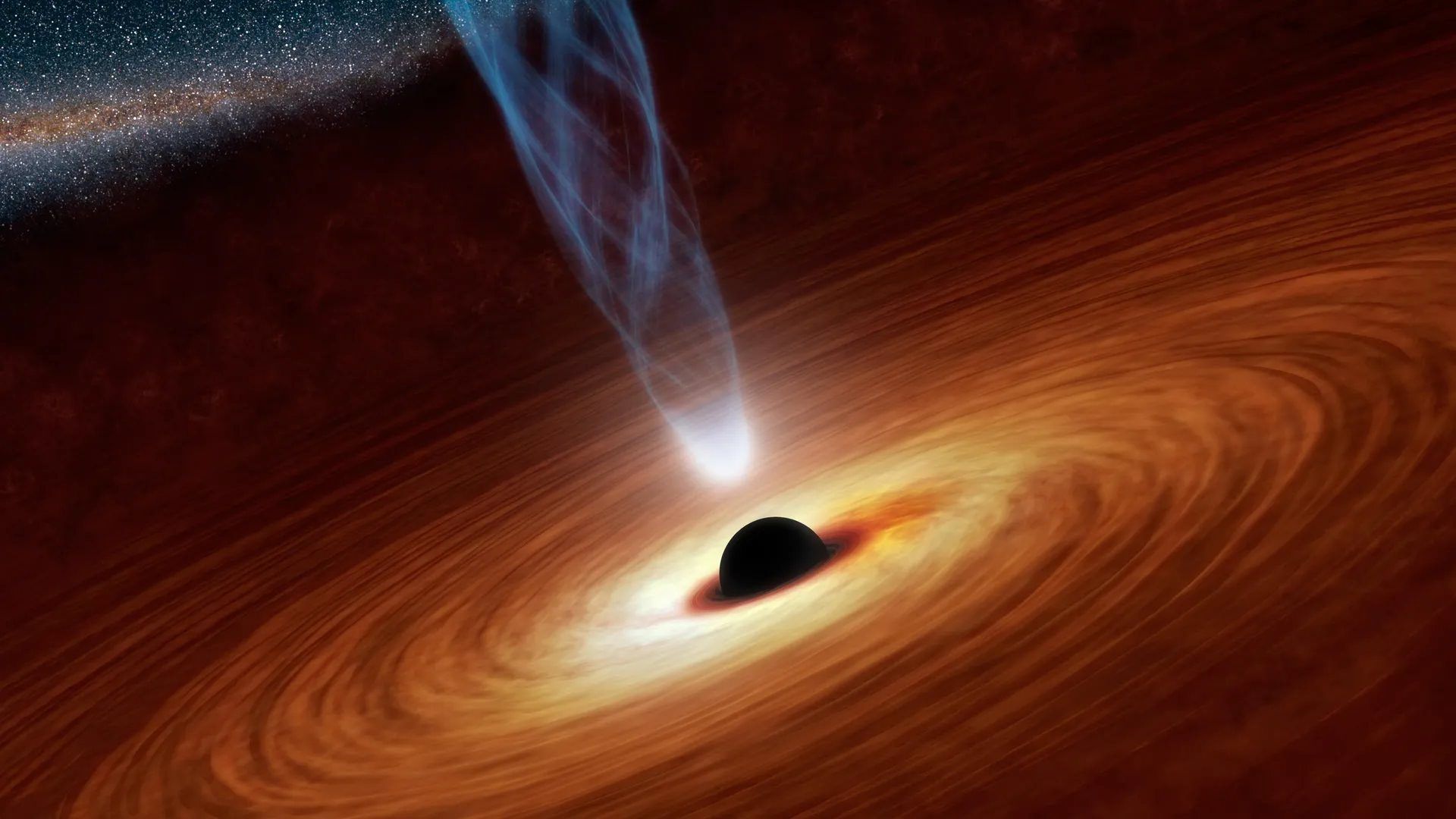سیاه چاله دراحاطه قرص چرخان گازهای داغ