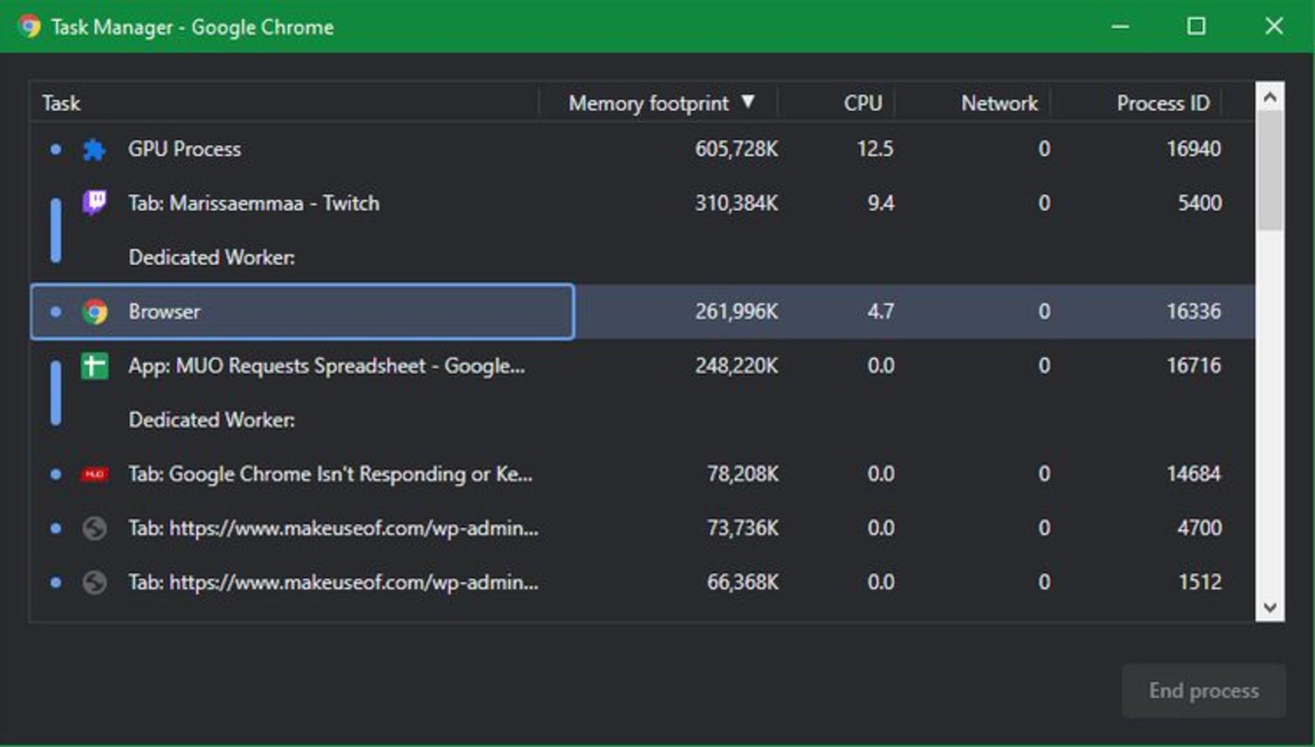 chrome task manager