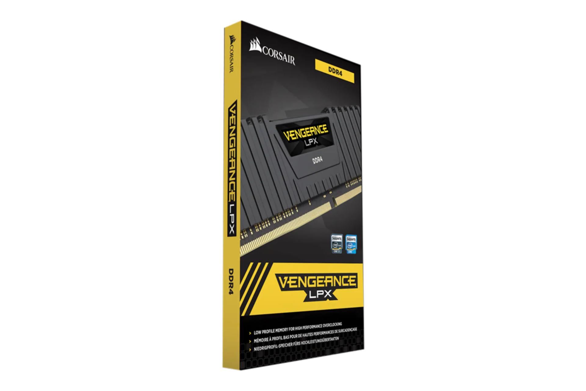 نمای جعبه رم کورسیر VENGEANCE LPX ظرفیت 16 گیگابایت (2x8) از نوع DDR4-3600