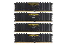 نمای جلو رم کورسیر VENGEANCE LPX ظرفیت 64 گیگابایت (4x16) از نوع DDR4-2400