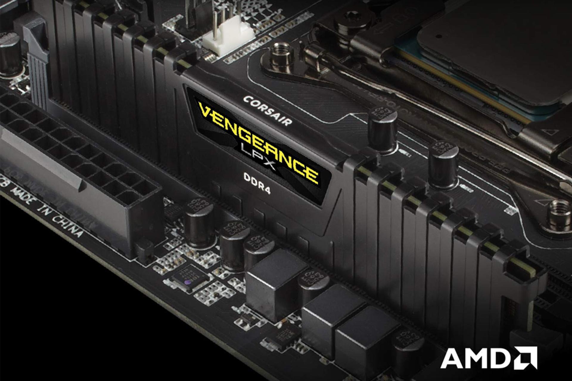 نمای بالا رم کورسیر VENGEANCE LPX ظرفیت 8 گیگابایت از نوع DDR4-3200