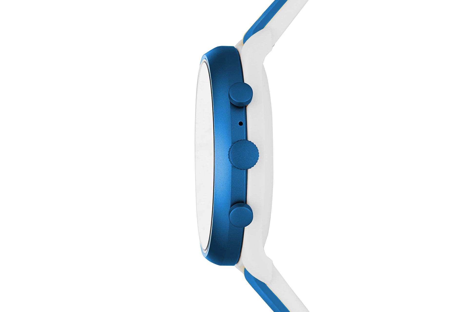 نمای راست اسمارت واچ فسیل هیبرید نسخه Sport 41mm آبی