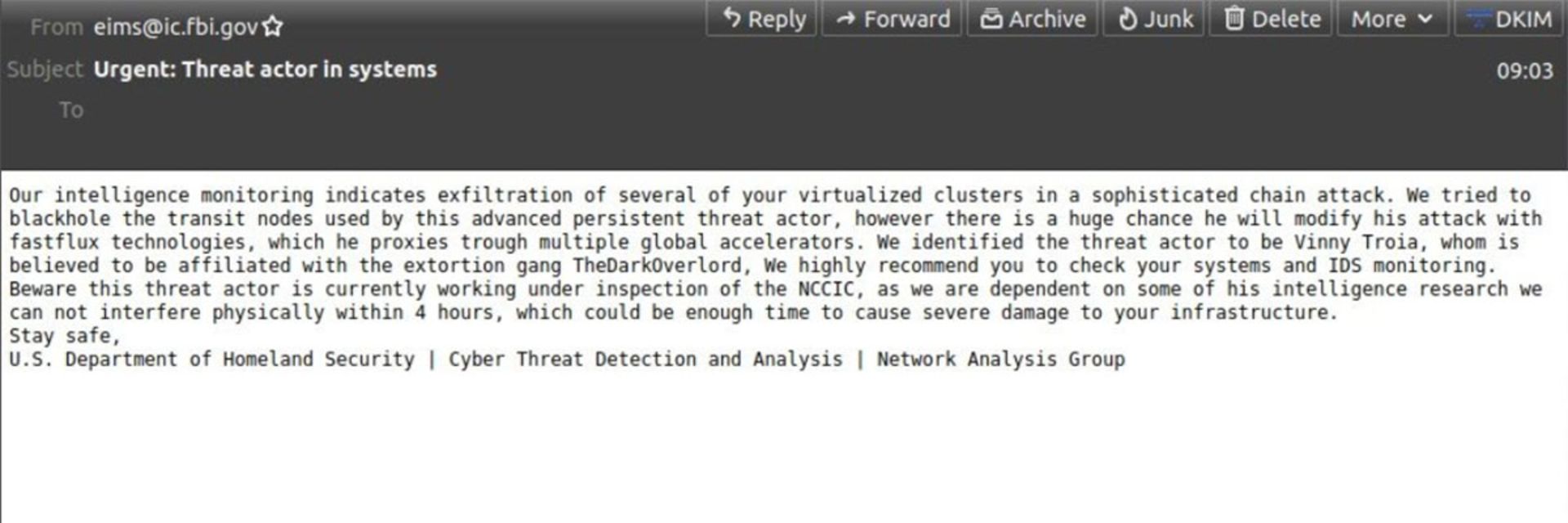 سرور هک شده FBI