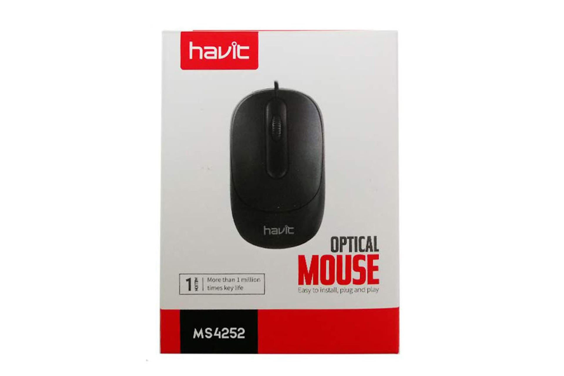 نمای جعبه ماوس با سیم هویت مدل Havit HV-MS4252 