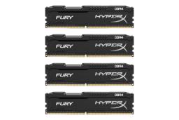 نمای جلو رم کینگستون HyperX Fury ظرفیت 16 گیگابایت (4x4) از نوع DDR4-2666