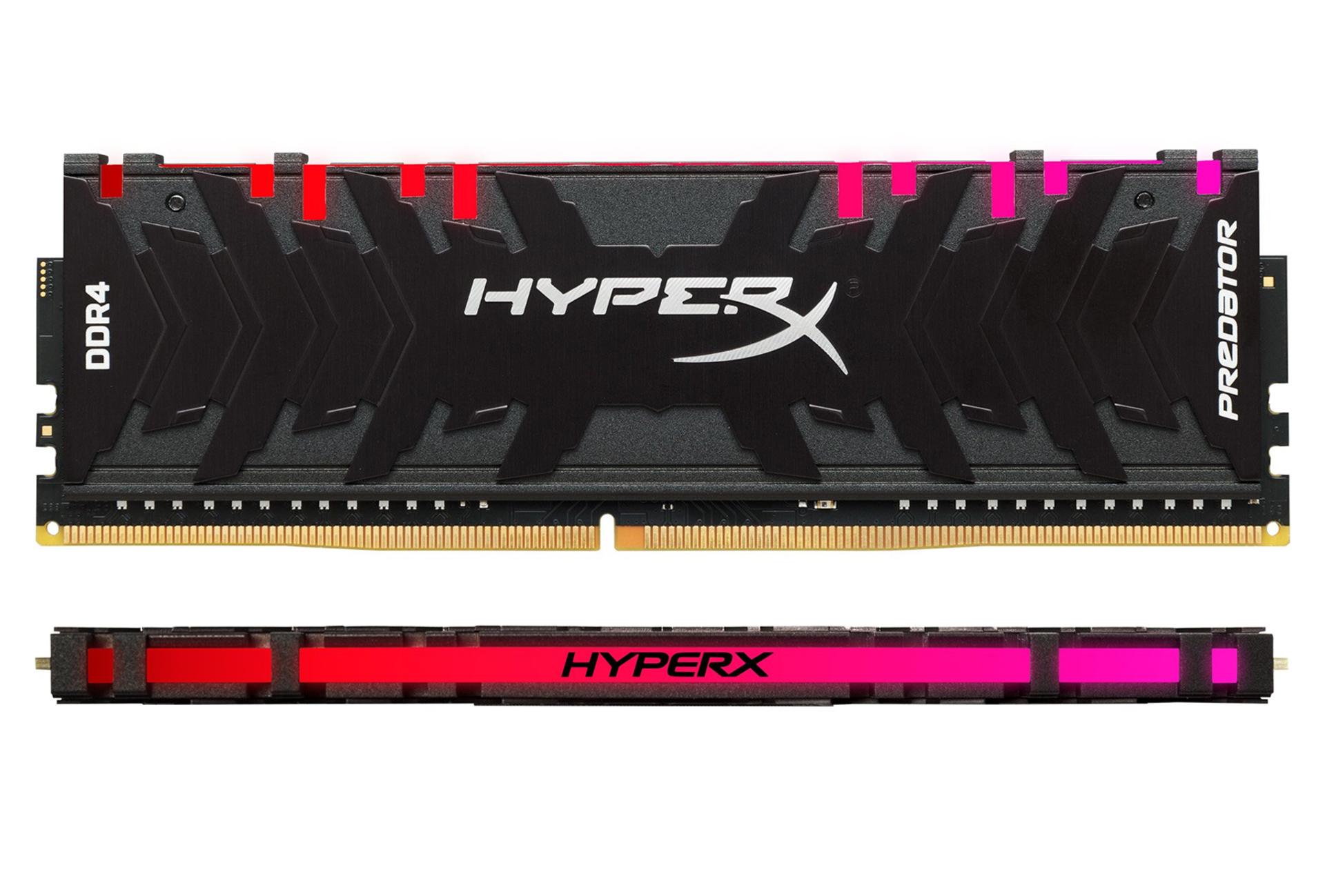 نمای بالاهایپر ایکس Predator RGB ظرفیت 8 گیگابایت از نوع DDR4-3200