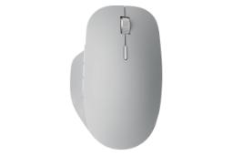 نمای روبرو ماوس بی سیم مایکروسافت Precision خاکستری