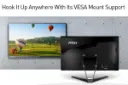 نصب کامپیوتر آل این وان All in One MSI Pro 22X 10M Core i3-10100 روی دیوار